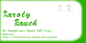 karoly rauch business card